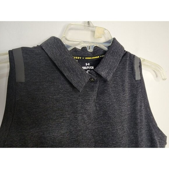 NWT Under Armour X Curry Icon SL Polo Tank Top Sample Size Small Fitted Logo - Picture 7 of 8